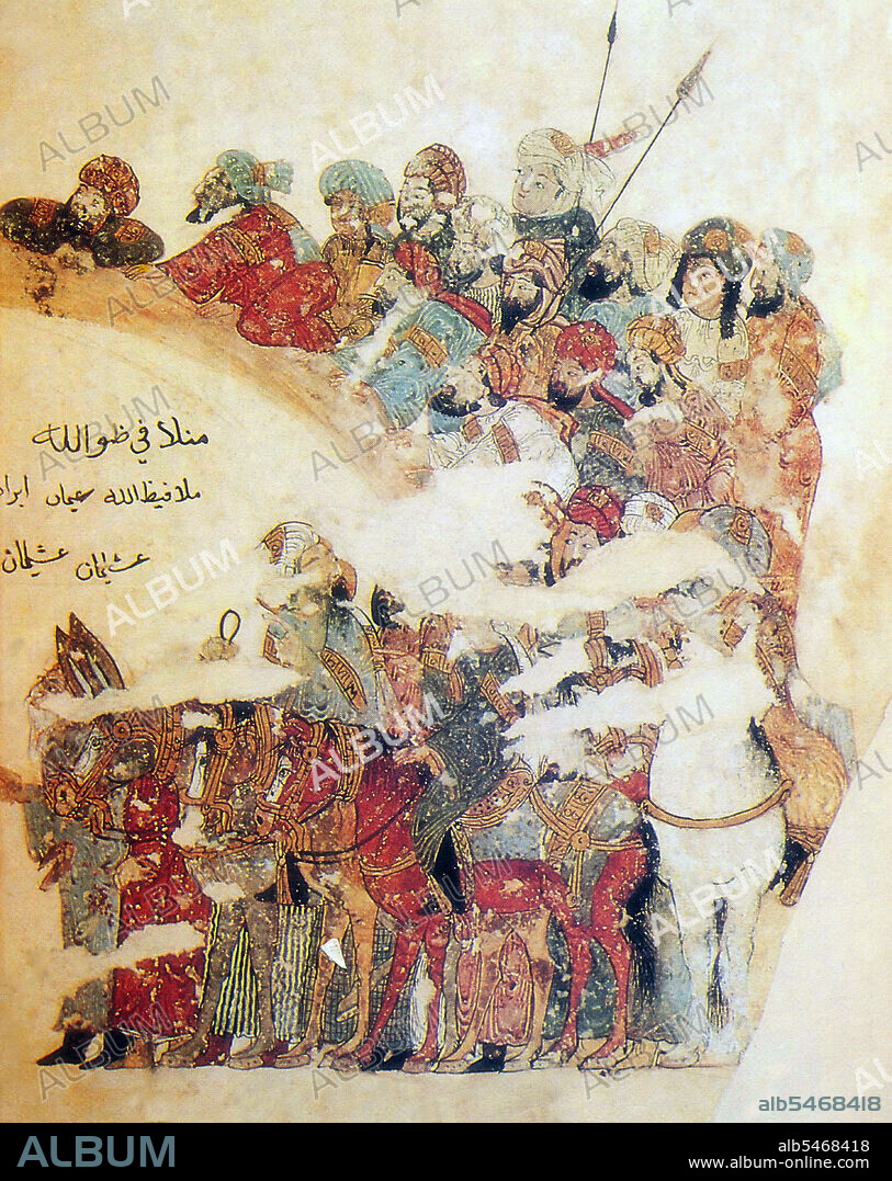 Yahya ibn Mahmod al-Wasiti was a 13th-century Arab Islamic artist. Al-Wasiti was born in Wasit in southern Iraq. He was noted for his illustrations of the Maqam of al-Hariri. Maqama (literally 'assemblies') are an (originally) Arabic literary genre of rhymed prose with intervals of poetry in which rhetorical extravagance is conspicuous. The 10th century author Badi' al-Zaman al-Hamadhani is said to have invented the form, which was extended by al-Hariri of Basra in the next century. Both authors' maqamat center on trickster figures whose wanderings and exploits in speaking to assemblies of the powerful are conveyed by a narrator. Manuscripts of al-Hariri's Maqamat, anecdotes of a roguish wanderer Abu Zayd from Saruj, were frequently illustrated with miniatures.