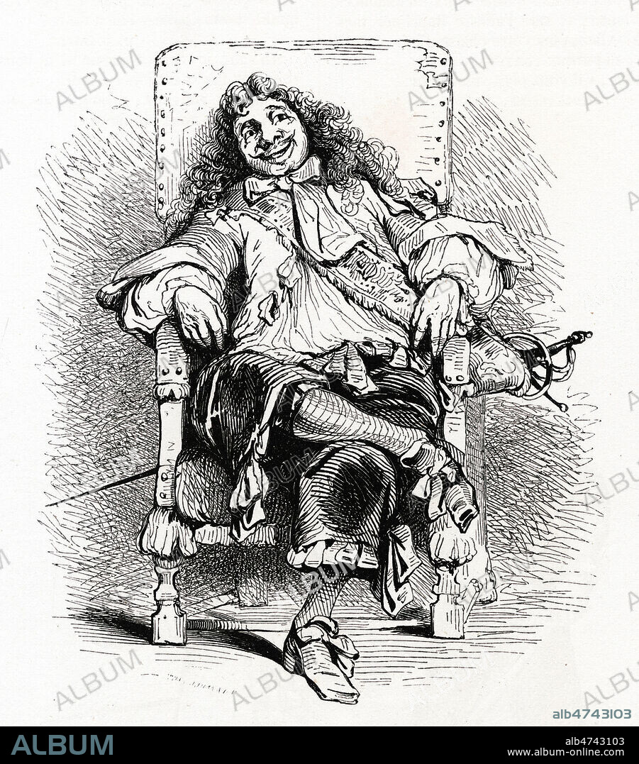 Mascarille. Scene 9. Illustration de 1843 par Tony JOHANNOT (1803-1852) pour Les precieuses ridicules de MOLIERE (1622-1673). Credit : Collection Kharbine-Tapabor.