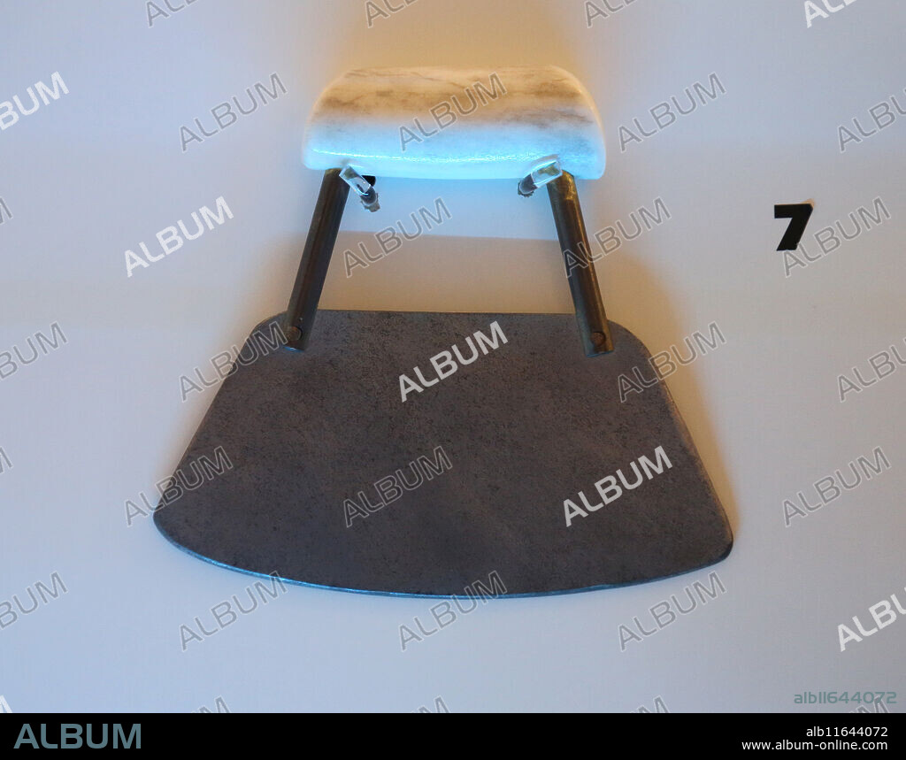 Ulu (woman knife) All-purpose knife traditional used by inuit women for cut and clean. Kulusuk, Greenland.