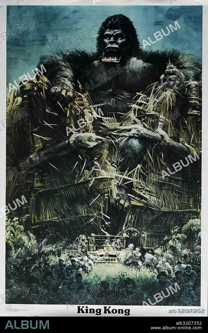 Poster of KING KONG, 1976, directed by JOHN GUILLERMIN. Copyright PARAMOUNT PICTURES.