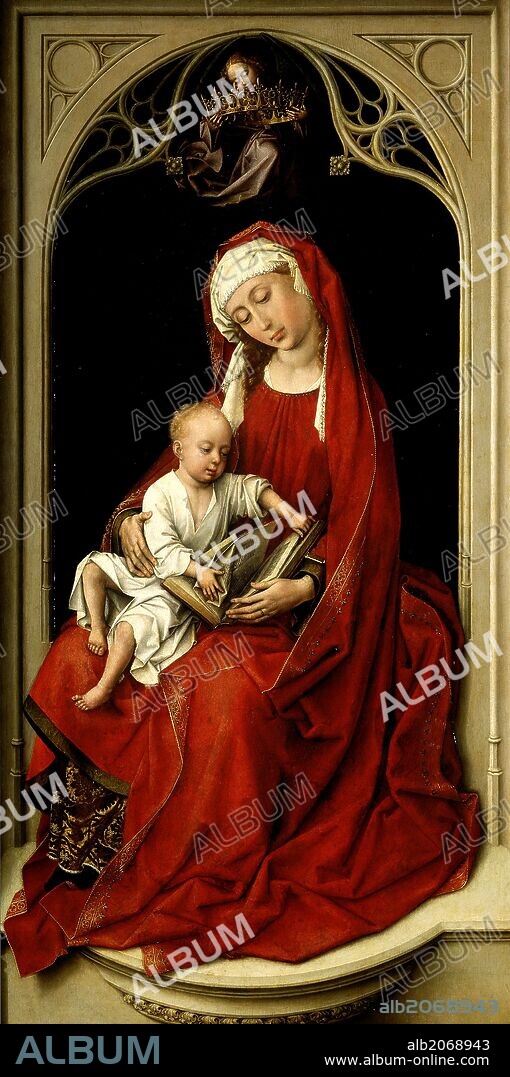 ROGIER VAN DER WEYDEN. Roger van der Weyden / 'La Virgen con el Niño', 1435-1438, Escuela Flamenca, Óleo sobre Tabla, 100 cm x 52 cm, P02722.