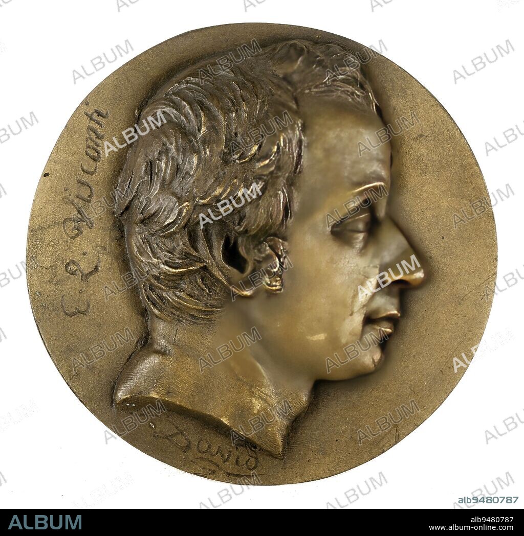 Portrait of Ennio-Quirino Visconti (1751-1818), Italian archaeologist, David d'Angers, Pierre-Jean, Sculptor, 19th century, Sculpture, Medallion (sculpture), Dimensions - Work: Diameter: 15.5 cm.