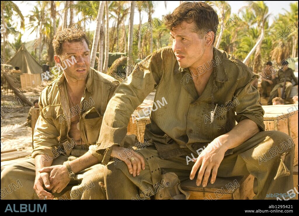 JON SEDA and JOSHUA BITTON in THE PACIFIC, 2010, directed by CARL FRANKLIN, DAVID NUTTER, JEREMY PODESWA and TIMOTHY VAN PATTEN. Copyright DREAMWORKS SKG/HBO FILMS/PLAYTONE / JAMES, DAVID.