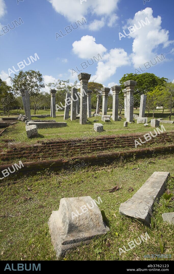Ruins of Kujjatissa Pabbata in Mahavihara Monastery, Anuradhapura, UNESCO World Heritage Site, North Central Province, Sri Lanka, Asia.
