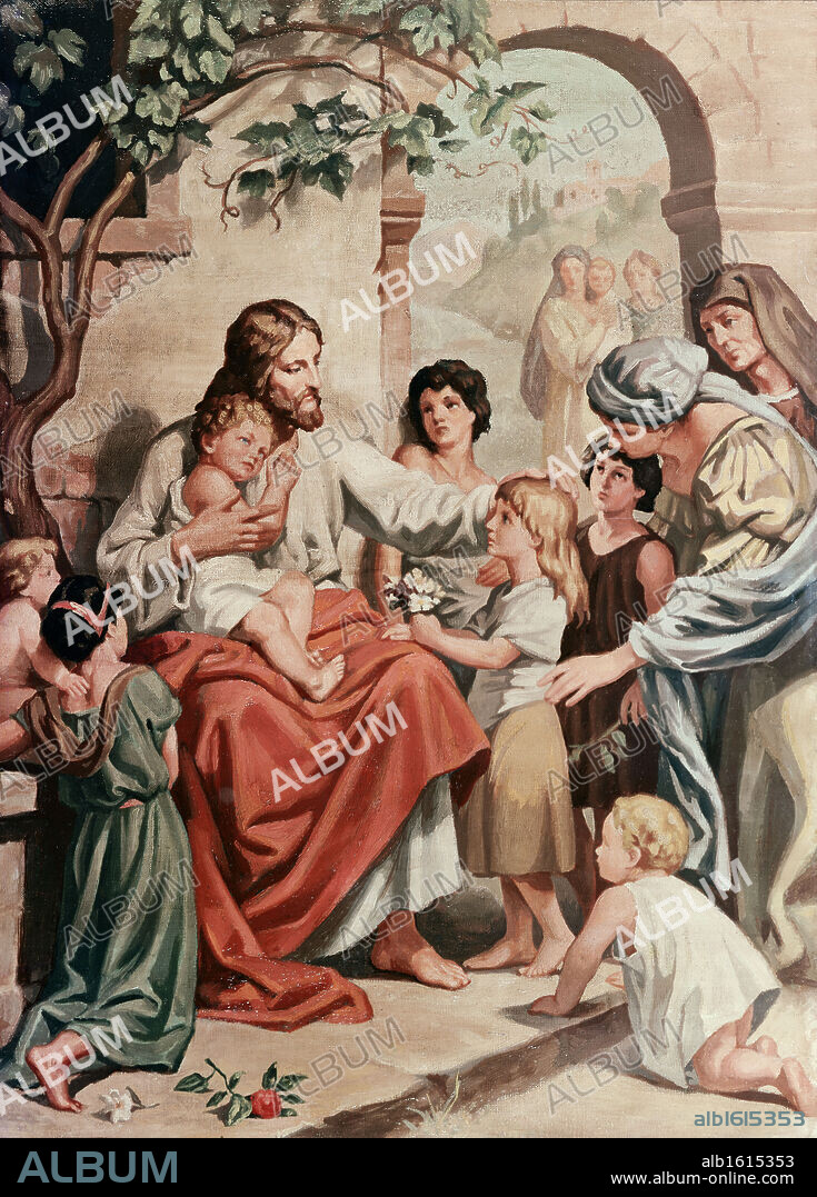 Jesus Welcoming the Children  (School of ) Heinrich Hoffmann.