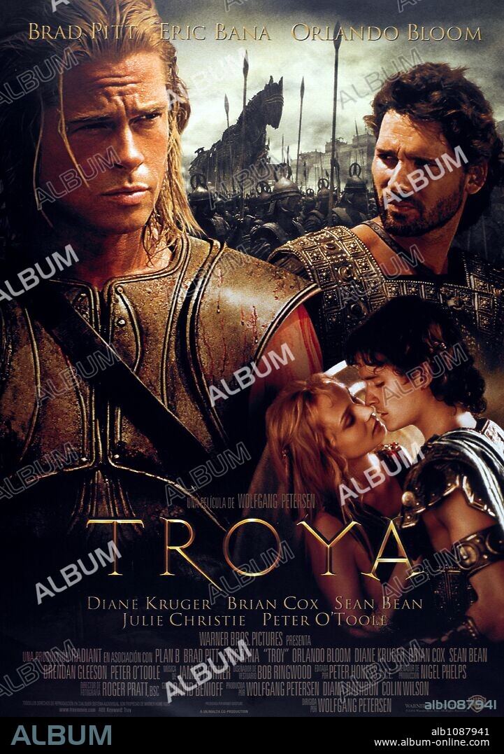 Poster de TROYA, 2004 (TROY), dirigida por WOLFGANG PETERSEN. Copyright WARNER BROS.