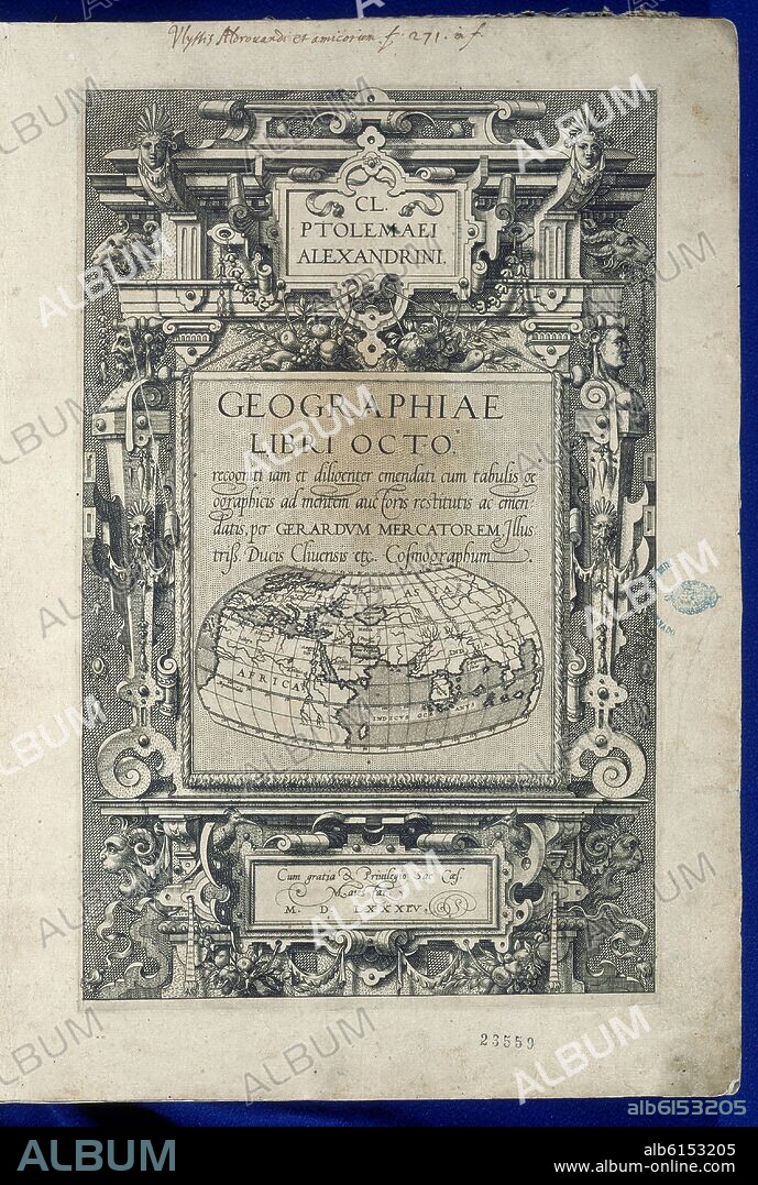 CLAUDIO TOLOMEO (100-170) CLAUDIO PTOLOMEO. LIBRO OCTAVO DE GEOGRAFIA - COLONIA - 1584.