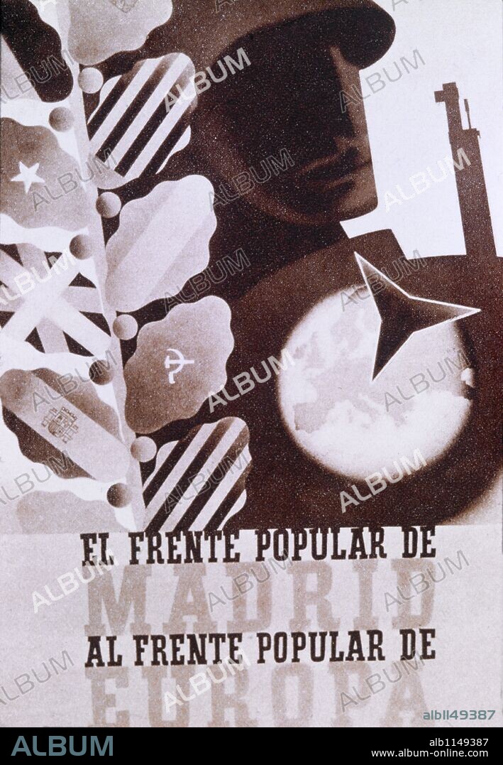 Cartel para el programa electoral del Frente popular de Madrid.