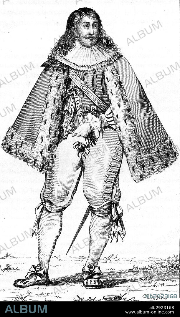 French vintage clothes XVI century Luis kingdom XIII, King of France and Navarre, Louis XIII, Guillard Danville.