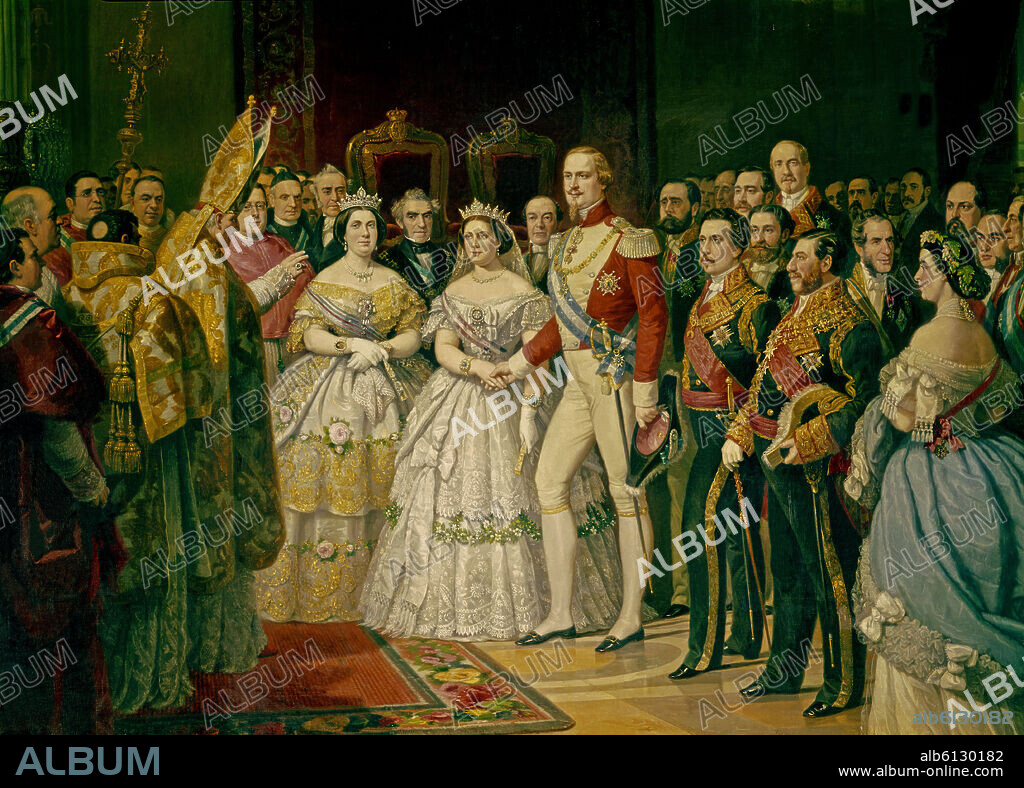 GALOFRE. BODA DE AMALIA DE BORBON (HERMANA DE FRANCISCO DE ASIS) Y ADALBERTO DE BAVIERA EL 25 DE AGOSTO DE 1856.