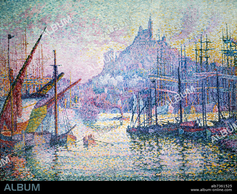 PAUL SIGNAC. Signac, Paul; 1863-1935. "Notre-Dame-de-la-Garde (La Bonne-Mère), Marseille" (Ansicht des Hafens von Marseille mit der Kirche Notre-Dame-de-la-Garde), um 1905/06. Öl auf Leinwand, 88,9 x 116,2 cm. Gift of Robert Lehman, 1955, Inv.Nr. 55.220.1, New York, Metropolitan Museum of Art.