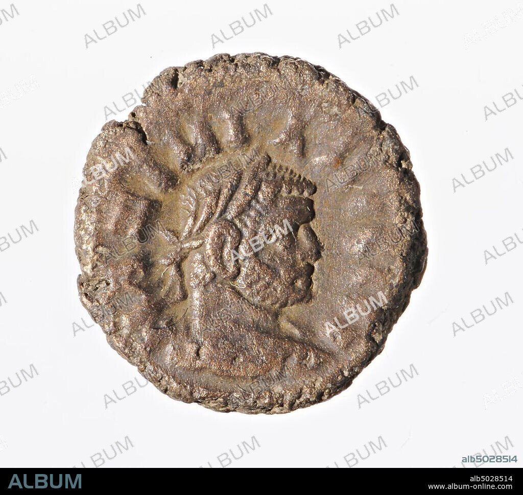 coin, tetradrachm of Maximianus, year 7, Vz: imperial bust r., Drapery, MAXIMIANOS SEB, Kz: standing Elpis l. with flower and raised robe, star, L Z (year 7), coin, tetradrachme, Maximianus, metal, trillion, Diam. 20 mm, wt. 7.39 gr, Greco-Roman Period, Roman imperial times 291-292, Egypt.