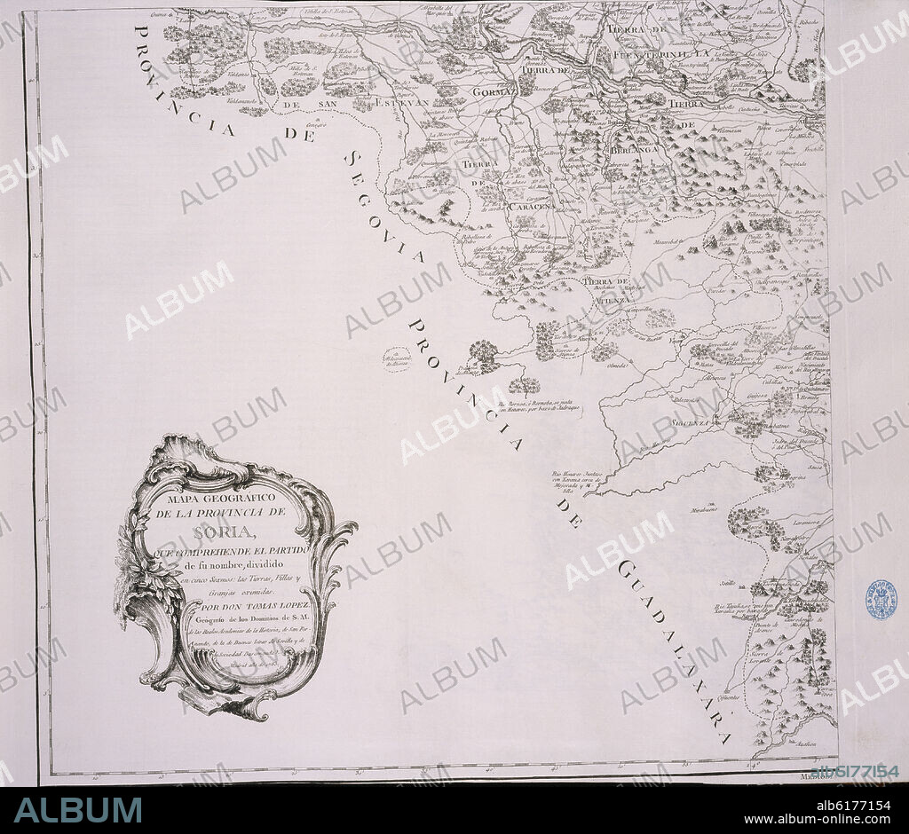 LOPEZ TOMAS. MAPA DE LA PROVINCIA DE SORIA - 1783 - (PARTE PRIMERA).