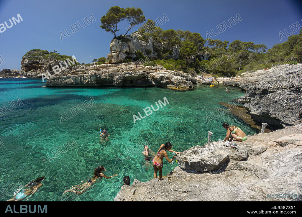 Cala s'Almunia, Santanyi, Mallorca, balearic islands, spain, europe.