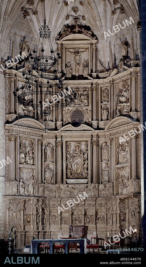 DAMIAN FORMENT CABOT. RETABLO MAYOR DE LA CATEDRAL DE BARBASTRO - SIGLO XVI - ALABASTRO.