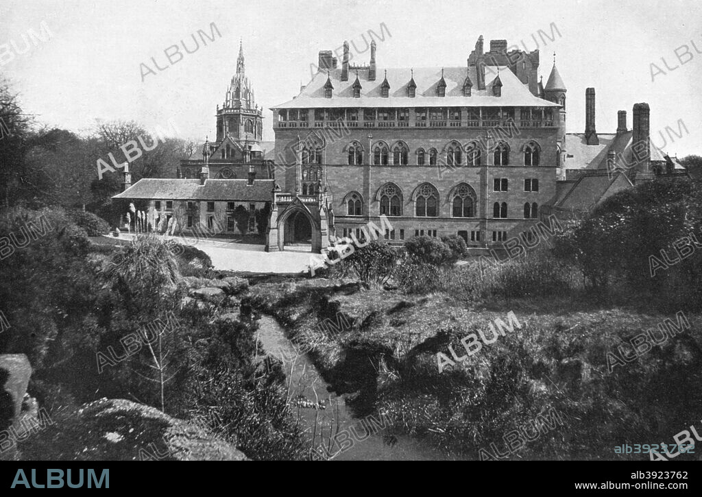 Mount Stuart House, Bute, Scotland, 1924-1926. Mount Stuart is a Gothic Revival house built in the 1870s for the 3rd Marquess of Bute. The architect was Sir Robert Rowland Anderson. A print from Hutchinson's Britain Beautiful, edited by Walter Hutchinson, volume I, 1924-1926.