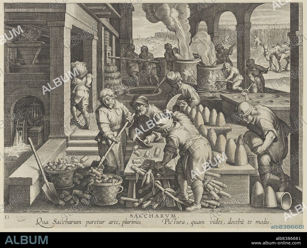 JAN COLLAERT I. New Inventions of Modern Times [Nova Reperta], The Invention of Sugar Refinery, plate 13, ca. 1600.