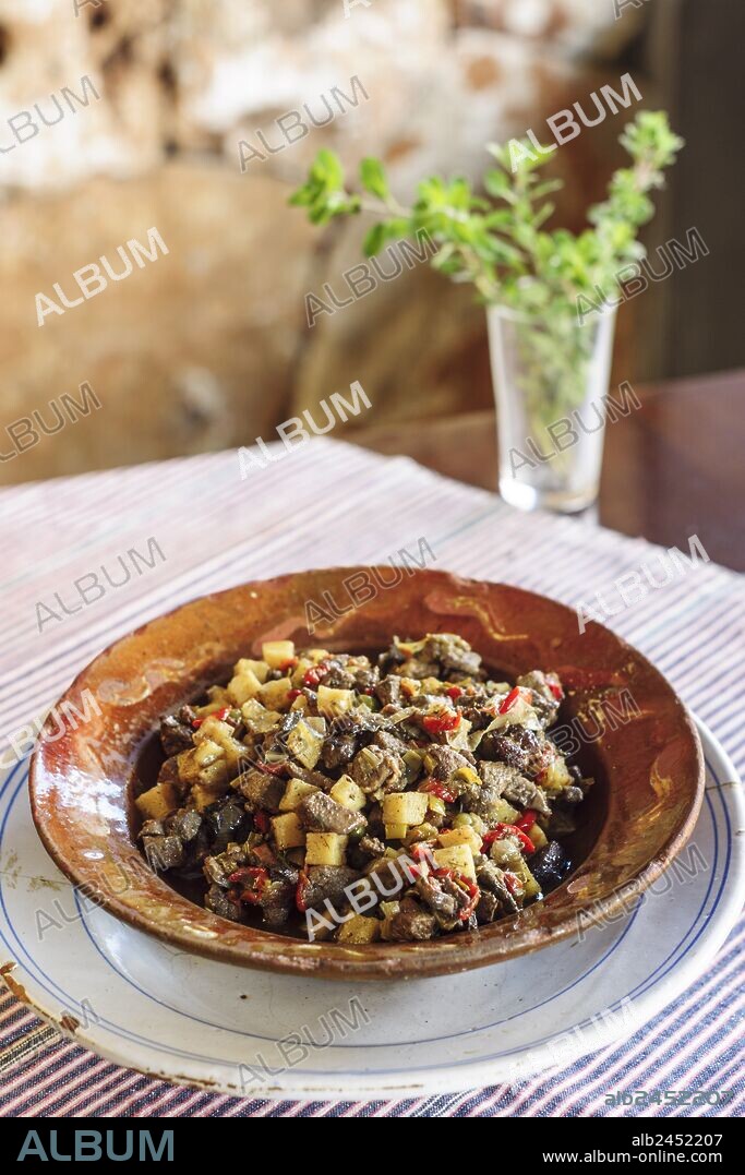 frito mallorquin, Can Ramis,llucmajor, Mallorca,Islas Baleares,Spain.