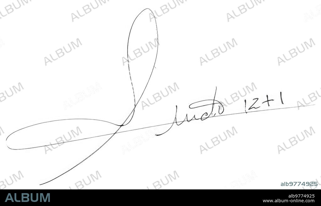 2009. Firma Autógrafa de Ángel nieto.