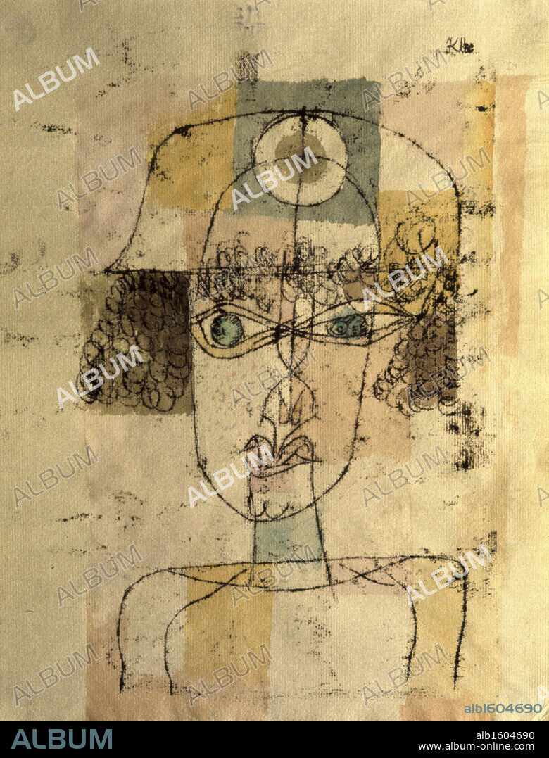 Portrait With A Turned-Up Nose   1920  Paul Klee (1879-1940/Swiss)   Oil on canvas  Kunstmuseum Berne, Switzerland.