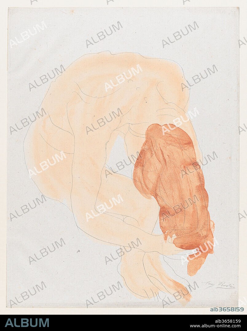 "La seconde a une abondante chevelure...". Artist: Auguste Rodin (French, Paris 1840-1917 Meudon). Dimensions: sheet: 12 13/16 x 9 15/16 in. (32.5 x 25.2 cm). Lithographer: Lithographed by Auguste Clot (French, 1858-1936). Date: 1902.