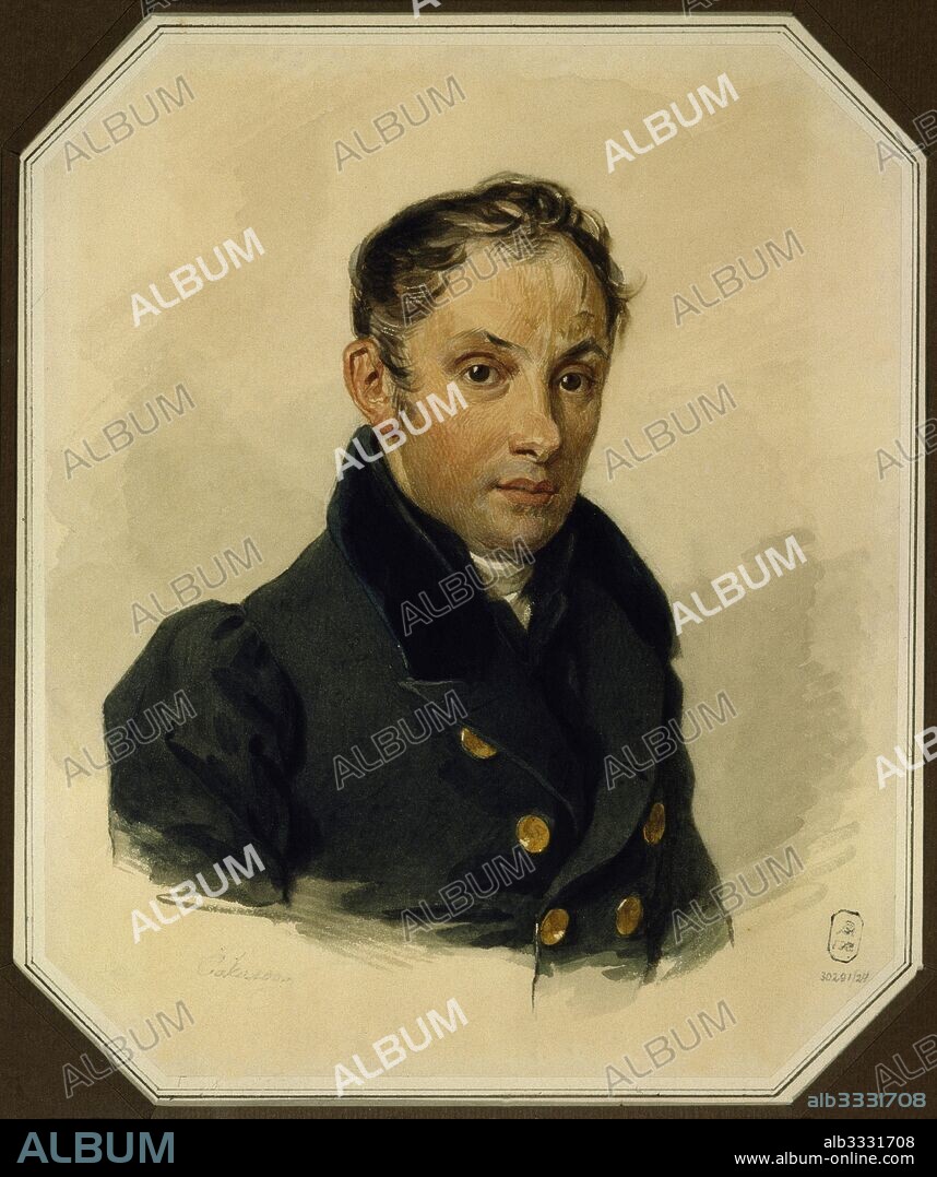 PYOTR FYODOROVICH SOKOLOV. Portrait of the poet Vasily Zhukovsky (1783-1852).