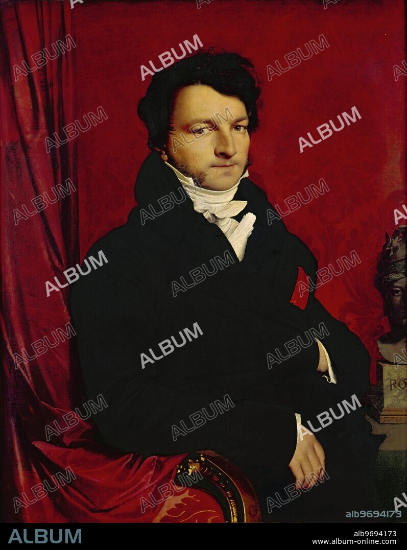 Monsieur de Norvins (1769-1854), 1811-12 (oil on canvas). Artist Ingres, Jean Auguste Dominique (1780-1867). Location National Gallery, London, UK. Jean Auguste Dominique Ingres (August 29, 1780 - January 14, 1867) was a French painter. Jacques Marquet de Montbreton de Norvins varied career as a government official soldier and diplomat published a history of Napoleon. Â©TopFoto.