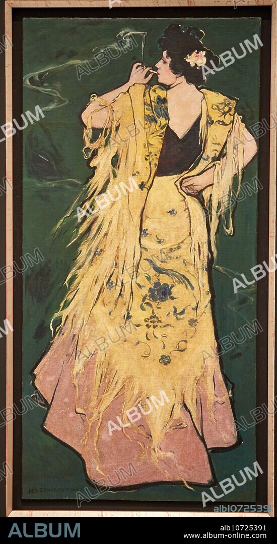 Manola (Sketch for advertisement), 1900 - 1910, Julio Romero de Torres, Museo Nacional Centro de Arte Reina Sofia, Madrid, Spain, Europe.