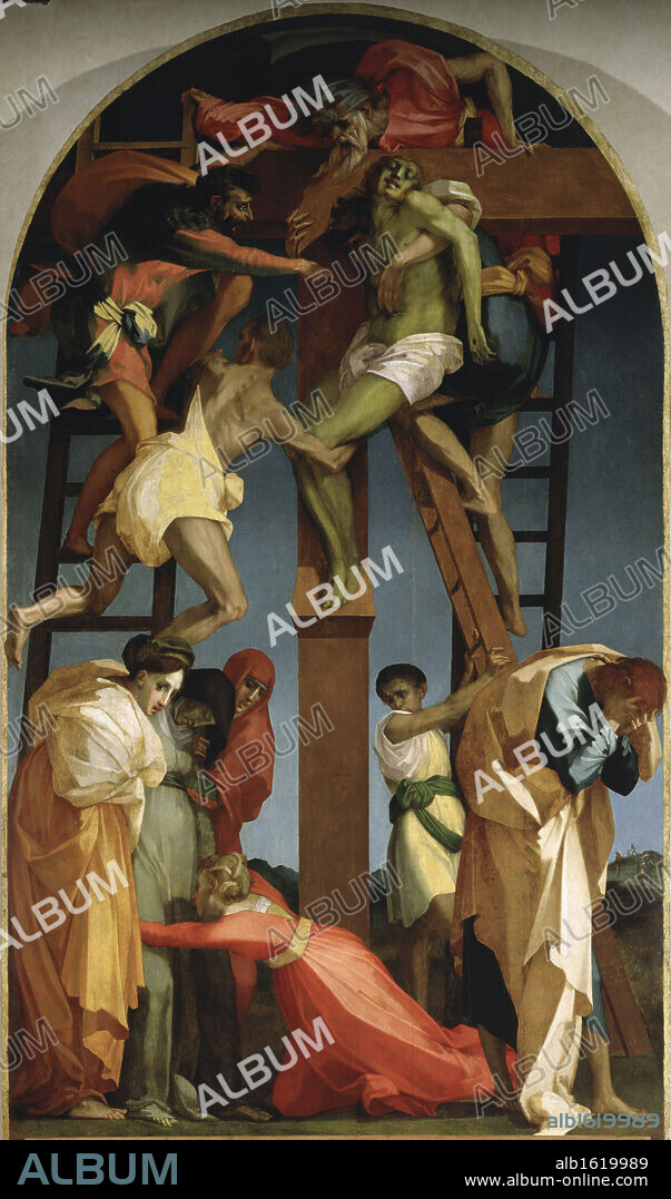 The Descent from the Cross  Rosso Fiorentino (1495-1540 Italian)  Pinacoteca, Volterra.