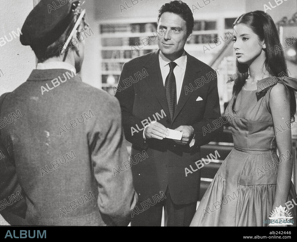 JACQUELINE SASSARD und RAF VALLONE in GUENDALINA, 1957, unter der Regie von ALBERTO LATTUADA. Copyright LOPERT.