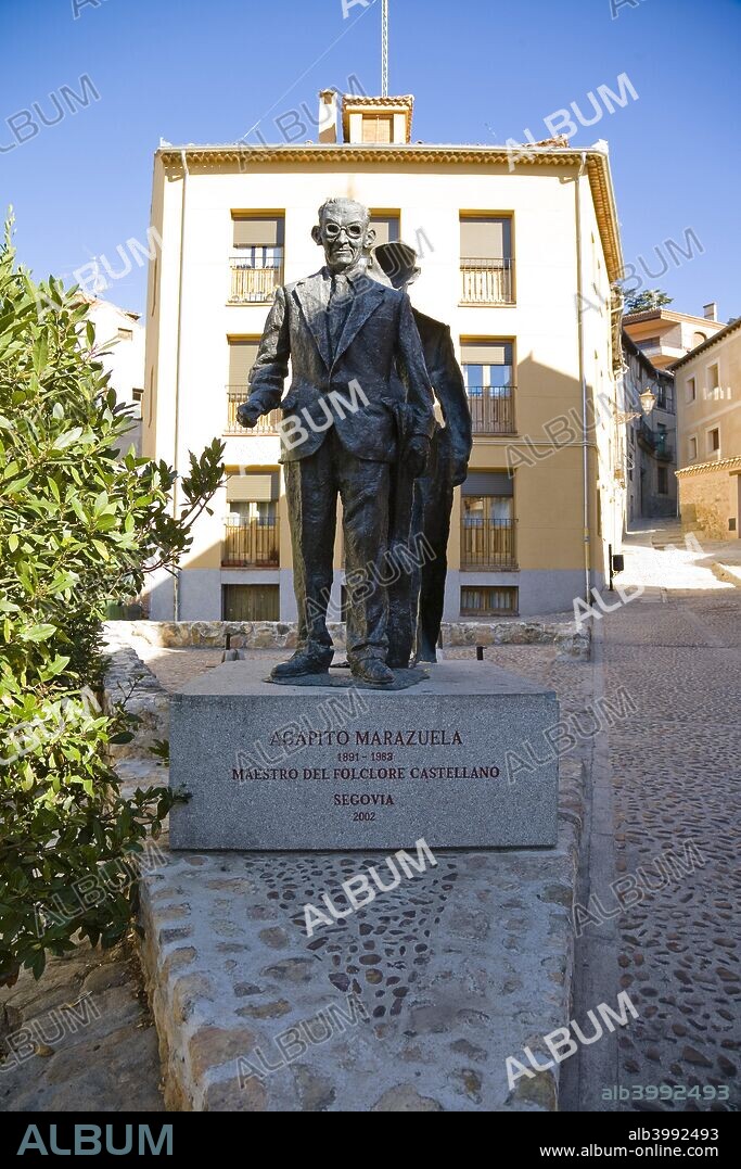 Monument to Agapito Marazuela, Segovia, Spain. Agapito Marazuela (1891-1983) was a Spanish musician.