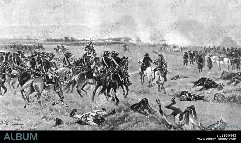 The Battle of Malplaquet, 11 September 1709, (1910). Malplaquet was the last great battle of the War of the Spanish Succession. The British, Austrians and Dutch commanded by the Duke of Marlborough and Prince Eugene of Savoy defeated the French under Villars and Boufflers, but at the cost of such severe casualties that they were unable to pursue their planned march on Paris.