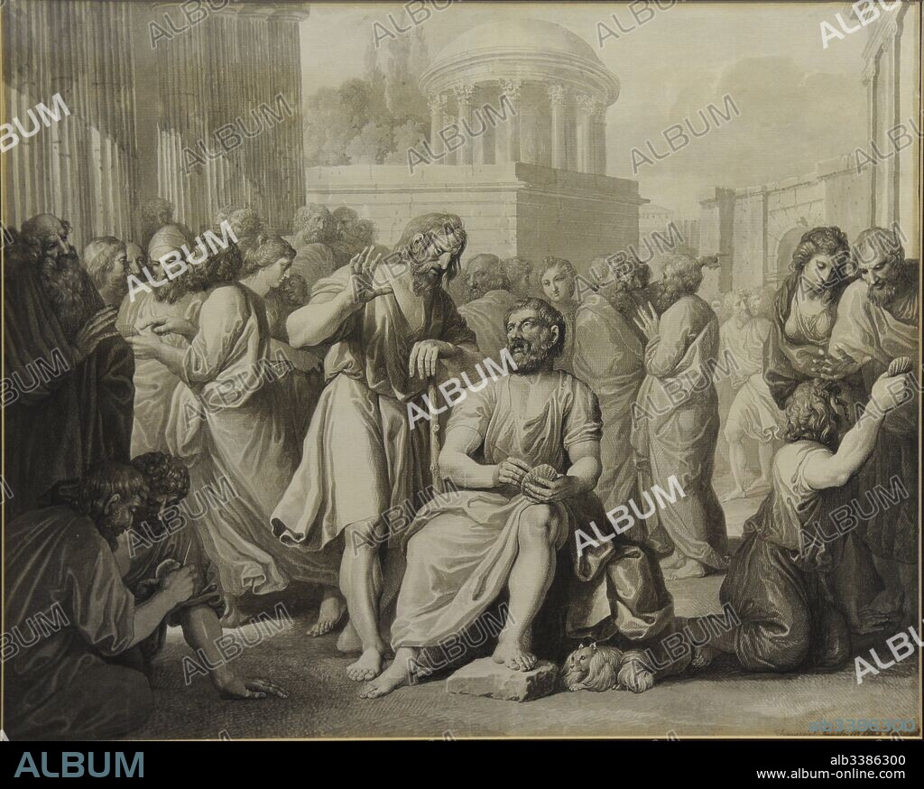 "Arístides firman la resolución de su exilio". Estadista ateniense del siglo V a. C. Obra realizada por el artista polaco-lituano Franciszek Smuglewicz (Pranciskus Smuglevicius, 1745-1807). Vilnius Picture Gallery. Vilnius. Lituania.