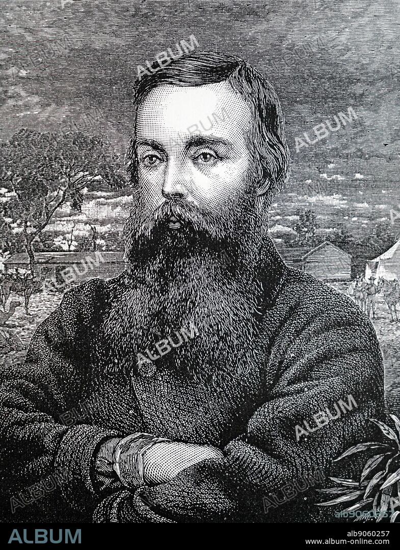 Robert O'Hara Burke (1820-61). Irish explorer and leader of Burke and Wills Expedition 1860-61 to Australia. Burke and Wills died of starvation on return journey.