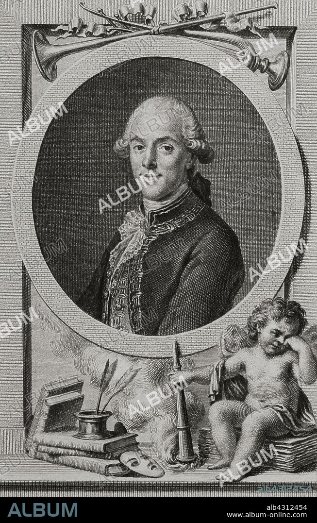 Tomás de Iriarte y Nieves Ravelo (1750-1791). Escritor español. Grabado por Manuel Salvador Carmona (1734-1820), 1792. Buril sobre papel. Museo de Historia. Madrid. España.