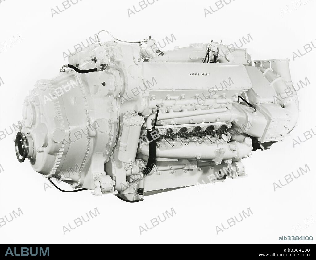 Napier Deltic MTB CT18-42K engine, charge-cooled turbocharged.