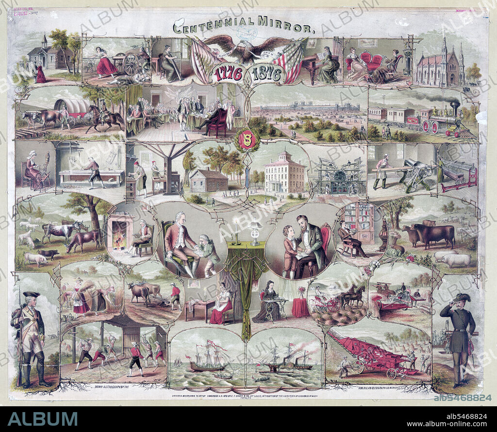 Centennial mirror circa 1876.