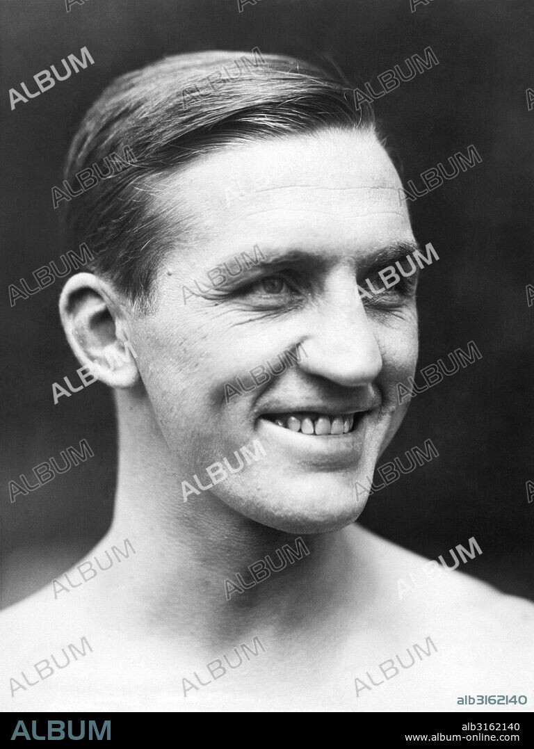 New York: July 18, 1924. A portrait of French boxer Georges Carpentier as he prepares for his fight with Gene Tunney at the Polo Grounds on July 24th.