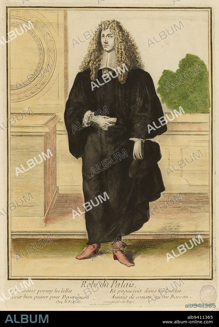 Lawyer, Bonnart, Nicolas, Engraver, Bonnart, Nicolas, Print dealer, Print, Graphic arts, Print, Gravure, Paris, Dimensions - Work: Height: 25.2 cm, Width: 17.7 cm, Dimensions - Montage: Height: 50 cm, Width: 40 cm.