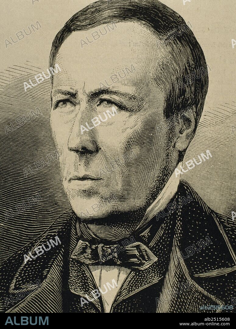 Alexandre Herculano (1810-1877). Portuguese writer and historian. Engraving in The Spanish and American Illustration. 19th century.