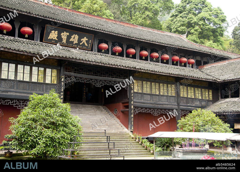 Fuhu Si (Crouching Tiger Monastery) was originally built during the Tang Dynasty (618 - 907), but the present temple buildings date back to 1651. It is the largest temple on the mountain. At 3,099 metres (10,167 ft), Mt. Emei is the highest of the Four Sacred Buddhist Mountains of China. The patron bodhisattva of Emei is Samantabhadra, known in Chinese as Puxian. 16th and 17th century sources allude to the practice of martial arts in the monasteries of Mount Emei.