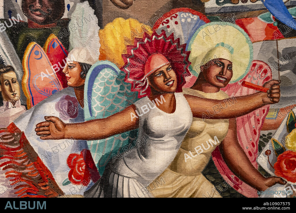 Maruja Mallo, The Fair ( La verbena), 1927, oil on canvas, museo nacional centro de arte Reina Sofia, Madrid.