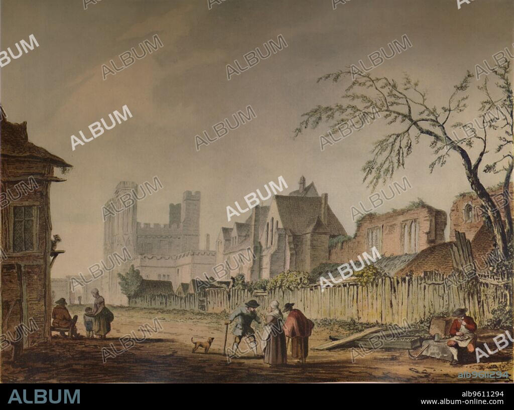 SAMUEL HIERONYMUS GRIMM. 'St. Augustine's Gate, Canterbury', 18th century, (1935). From A Catalogue of the Pictures and Drawings in the Collection of Frederick John Nettleford, Volume II. - D to H, by C. Reginald Grundy. [Bemrose and Sons Ltd., London & Derby, 1935].