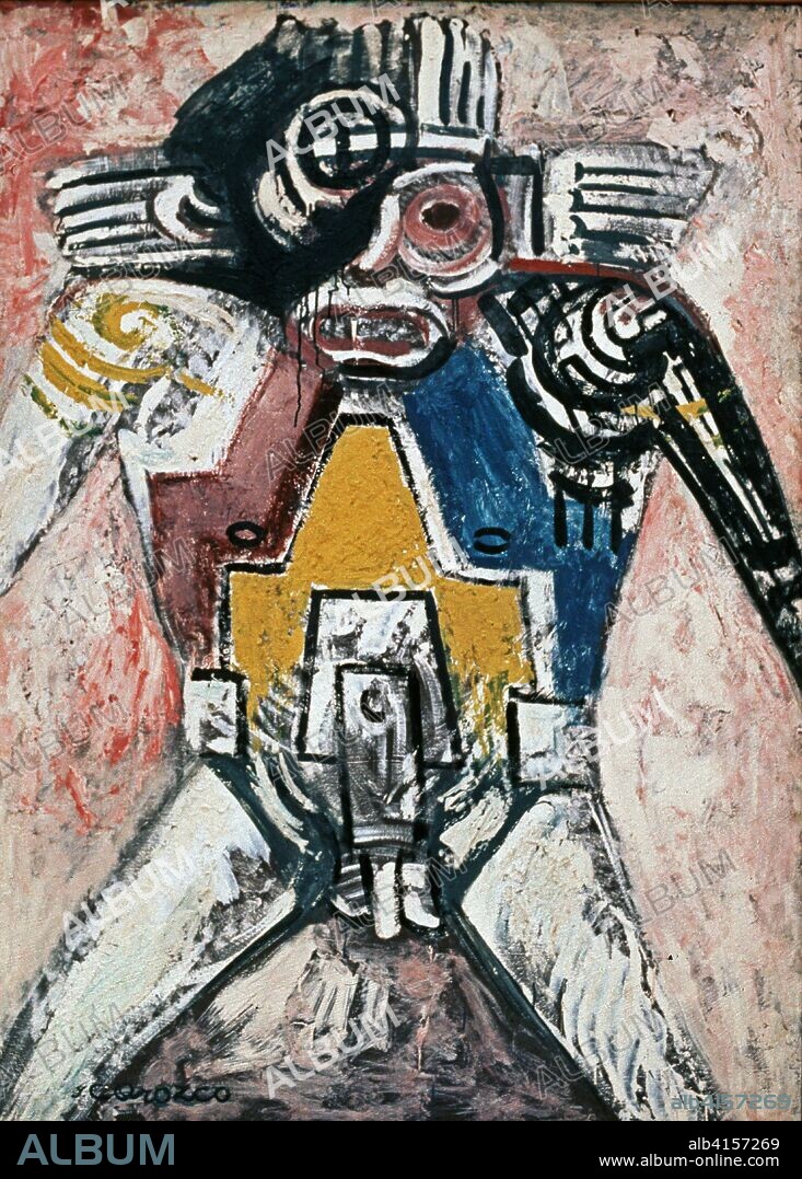OROZCO. JOSE CLEMENTE (1883-1949). JOSE CLEMENTE OROZCO PINTOR MEXICO 1883-1949  " INDIO VENDADO " OLEO AÑO 1947 MUSEO DE GUADALAJARA. MEXICO  ATENCION: AUTOR CONTEMPORANEO SUJETO A COPYRIGHT ©. EL CLIENTE FINAL ES RESPONSABLE DE LA GESTION DE LOS DERECHOS DE AUTOR CON LAS SOCIEDADES EXISTENTES DE GESTION DE DERECHOS O DIRECTAMENTE CON LOS ORGANISMOS TITULARES DE LOS MISMOS.