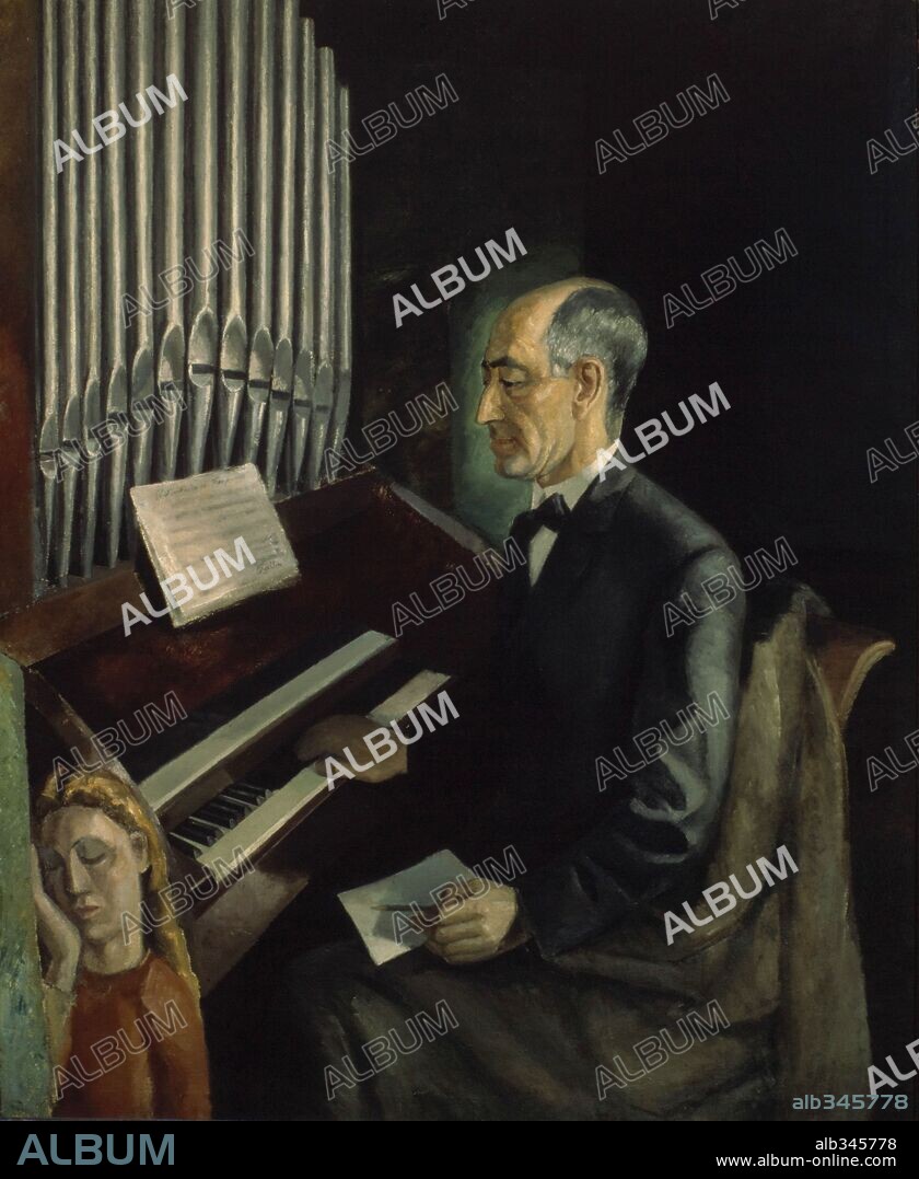 DANIEL VÁZQUEZ DÍAZ. Portrait of Manuel de Falla, Spanish composer, 1925, oil con canvas, 178cm x 146 cm.