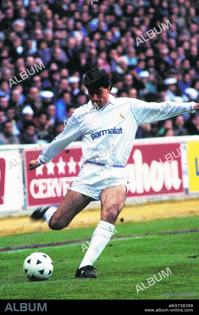 Michel in a Real Madrid match on March 1, 1989.