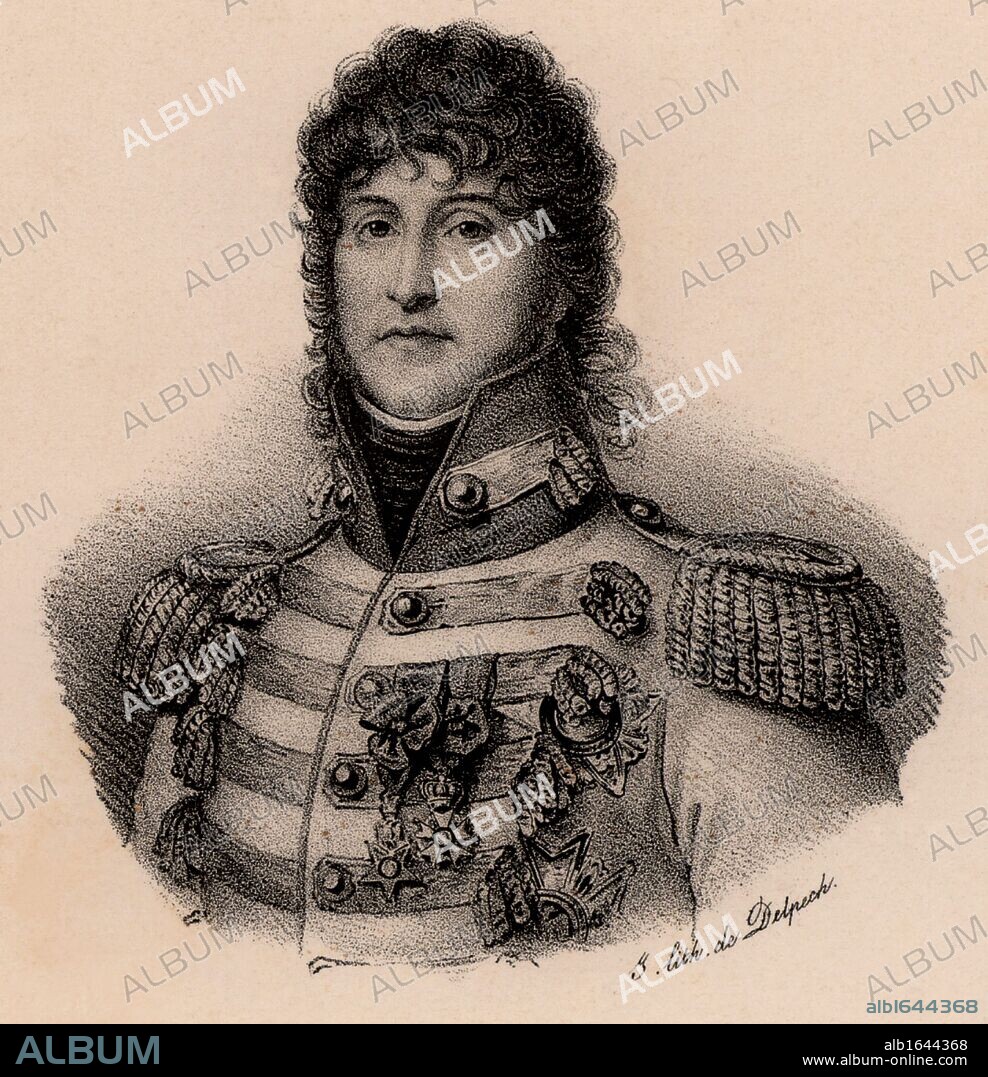 Joachim Murat (1767-1815) French soldier. Created king of Naples in 1808. He married Napoleon Bonaparte's sister Caroline. He contributed to victories at Marengo, Austerlitz, Jena and Eylau. After Napoleon's final defeat, he was court-martialled and shot. (Photo by: Universal History Archive/UIG via Getty Images).