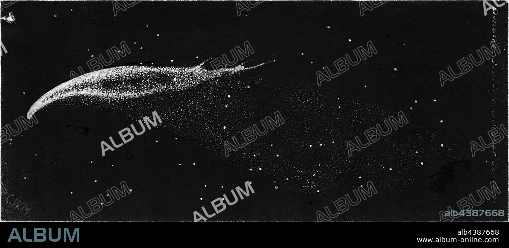 Drawing - Sketch of Donati's Comet, 9 October 1858, Sketch of Donati's Comet by C.W.M., dated 9 October 1858. It is not apparent who C.W.M. was, as does not match staff or volunteers at Williamstown Observatory or Flagstaff Observatory.