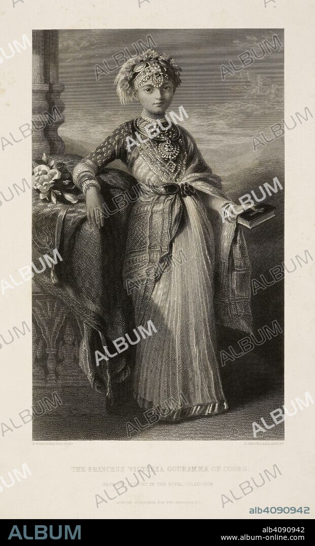 FRANZ XAVER WINTERHALTER. Portrait of the Princess Victoria Gouramma of Coorg (1841-1864). London, c.1835. Source: P1431.