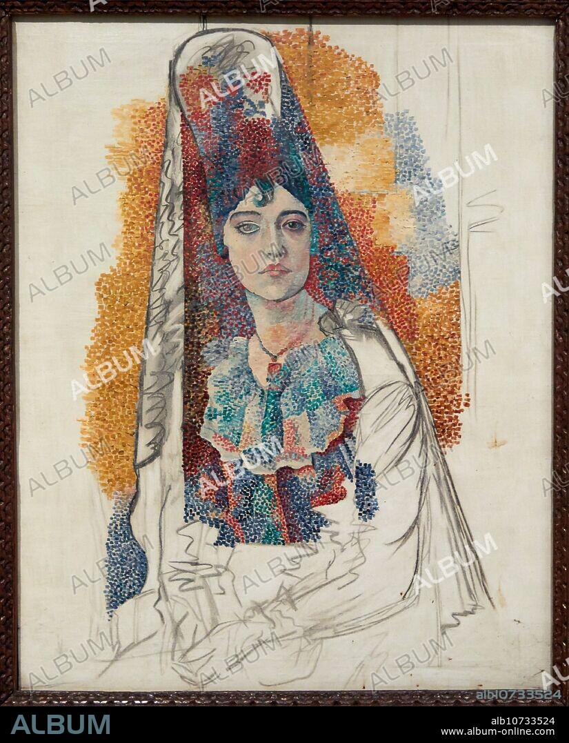 Woman with mantilla (Fatma), 1917, Pablo Picasso (1881-1973), Museu Picasso Museum, Barcelona, Catalonia, Spain.
